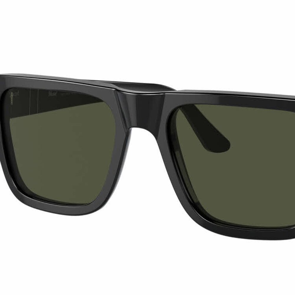 NEW PERSOL PO3348S Sunglasses - Black Frame, Green Lenses (Unisex) - Picture 2 of 3